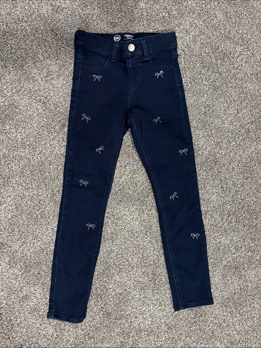 wonder nation Navy Bow-Studded Stretch Jegging